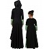 Polka dotted asymmetrical matching combo dress for mother and daughter- Green-black Polka dotted asymmetrical matching combo dress for mother and daughter- Green-black